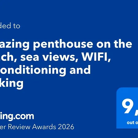 Amazing Penthouse On The Beach, Sea Views, Wifi, Airconditioning And Parking-3