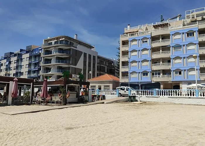 Apartamento La Playa Blanca 1 Orbiplaya, Pool, Beach Front, Wifi Torrevieja